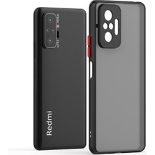 Fibaks Xiaomi Redmi Note 10 Pro Kılıf Mat Parmak Izi Yapmaz Kamera Korumalı Renkli Tuşlu Sert Silikon Kapak