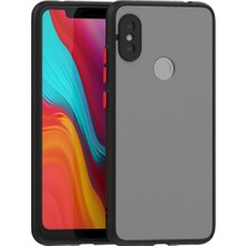 Fibaks Xiaomi Redmi Note 6 Pro Kılıf Mat Parmak Izi Yapmaz Kamera Korumalı Renkli Tuşlu Sert Silikon Kapak