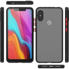 Fibaks Xiaomi Redmi Note 6 Pro Kılıf Mat Parmak Izi Yapmaz Kamera Korumalı Renkli Tuşlu Sert Silikon Kapak