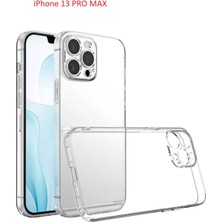 Fibaks iPhone 13 Pro Max Kılıf 3D kamera Korumalı Şeffaf Yumuşak Süper Silikon Kapak