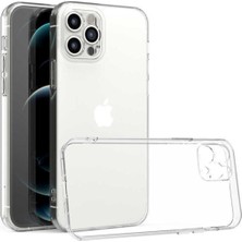 Fibaks iPhone 12 Pro Max Kılıf 3D kamera Korumalı Şeffaf Yumuşak Süper Silikon Kapak