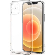 Fibaks iPhone 12 Kılıf 3D kamera Korumalı Şeffaf Yumuşak Süper Silikon Kapak