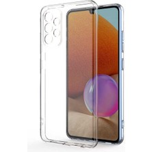 Fibaks Samsung Galaxy A53 Kılıf 3D kamera Korumalı Şeffaf Yumuşak Süper Silikon Kapak