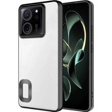 Fibaks Xiaomi Mi 13T Kılıf Kamera Lens Korumalı Şeffaf Renkli Logo Gösteren Parlak Kapak