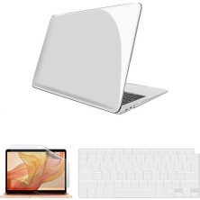 Fibaks Apple Macbook Pro 13 M1-M2 Çip 2020/2022 A2251-A2289-A2338-A1706-A1708-A2159 Uyumlu Kristal Şeffaf Transparan Koruyucu Kapak