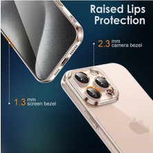 Fibaks Apple iPhone 16 Pro Kılıf Kamera Korumalı Şeffaf Ultra Ince Esnek Renksiz Silikon Kapak