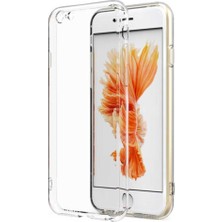 Fibaks iPhone 6 Kılıf 3D kamera Korumalı Şeffaf Yumuşak Süper Silikon Kapak