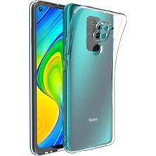 Fibaks Xiaomi Redmi Note 9 Kılıf 3D kamera Korumalı Şeffaf Yumuşak Süper Silikon Kapak