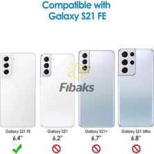 Fibaks Samsung Galaxy S21 Fe Kılıf 3D kamera Korumalı Şeffaf Yumuşak Süper Silikon Kapak