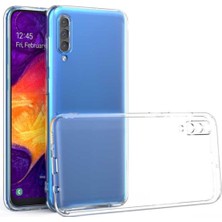 Fibaks Samsung Galaxy A50 Kılıf 3D kamera Korumalı Şeffaf Yumuşak Süper Silikon Kapak