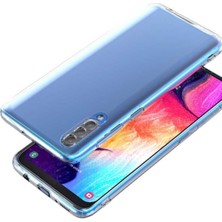 Fibaks Samsung Galaxy A50 Kılıf 3D kamera Korumalı Şeffaf Yumuşak Süper Silikon Kapak