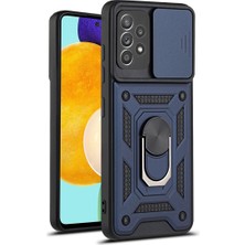 Fibaks Samsung Galaxy A53 5G Kılıf Kamera Korumalı Sürgülü Yüzüklü Armor Military Tank Koruyucu Kapak