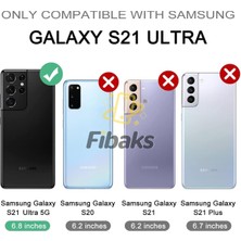 Fibaks Samsung Galaxy S21 Ultra Kılıf AntiShock Köşe Korumalı Darbe Emici Crystal Berrak Şeffaf Sert Silikon