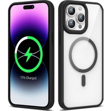 Fibaks Apple iPhone 15 Pro Max Kılıf Magsafe Renkli Sert Silikon Kapak
