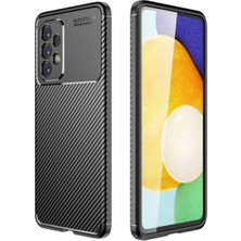 Fibaks Samsung Galaxy A53 Kılıf Rugged Armor Darbe Emici Uzun Ömürlü Dayanıklı Parmak İzi Yapmaz Karbon Tasarım Negro Silikon Kapak