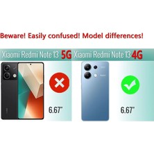 Fibaks Xiaomi Redmi Note 13 4g Kılıf Kamera Çıkıntılı Deri Görünümlü Dikiş Desenli Koruyucu Kapak Kilif