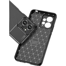 Fibaks Xiaomi Redmi Note 12 Kılıf Rugged Armor Darbe Emici Uzun Ömürlü Dayanıklı Parmak İzi Yapmaz Karbon Tasarım Negro Silikon Kapak