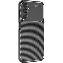 Fibaks Samsung Galaxy A34 Kılıf Rugged Armor Darbe Emici Uzun Ömürlü Dayanıklı Parmak İzi Yapmaz Karbon Tasarım Negro Silikon Kapak