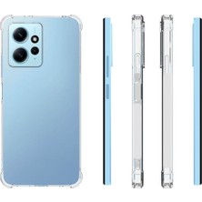 Fibaks Xiaomi Redmi Note 12 Kılıf AntiShock Köşe Korumalı Darbe Emici Crystal Berrak Şeffaf Sert Silikon