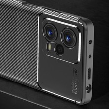 Fibaks Xiaomi Redmi Note 12 Pro 5g Kılıf Rugged Armor Darbe Emici Uzun Ömürlü Dayanıklı Parmak İzi Yapmaz Karbon Tasarım Negro Silikon Kapak