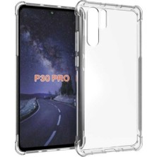 Fibaks Huawei P30 Pro Kılıf AntiShock Köşe Korumalı Darbe Emici Crystal Berrak Şeffaf Sert Silikon