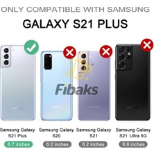 Fibaks Samsung Galaxy S21 Plus Kılıf AntiShock Köşe Korumalı Darbe Emici Crystal Berrak Şeffaf Sert Silikon