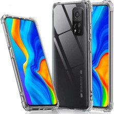 Fibaks Xiaomi Mi 10T 5g Kılıf AntiShock Köşe Korumalı Darbe Emici Crystal Berrak Şeffaf Sert Silikon