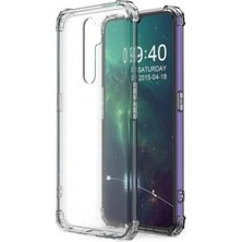 Fibaks Oppo A9 2020 Kılıf AntiShock Köşe Korumalı Darbe Emici Crystal Berrak Şeffaf Sert Silikon