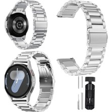 Fibaks Samsung Galaxy Watch 5 40MM Kordon Paslanmaz Çelik Stainless Steel Baklalı Ayarlanabilir Akıllı Saat Kordonu ve Ayarlama Aparatı