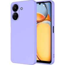 Fibaks Xiaomi Poco C65 Kılıf Kadife Lansman Soft Yumuşak Liquid Silikon Kamera Korumalı Kapak