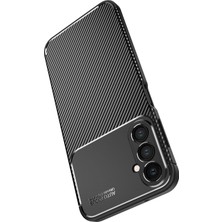 Fibaks Samsung Galaxy A24 Kılıf Rugged Armor Darbe Emici Uzun Ömürlü Dayanıklı Parmak İzi Yapmaz Karbon Tasarım Negro Silikon Kapak