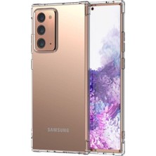 Fibaks Samsung Galaxy Note 20 Kılıf AntiShock Köşe Korumalı Darbe Emici Crystal Berrak Şeffaf Sert Silikon