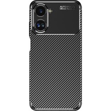 Fibaks Realme 10 Kılıf Rugged Armor Darbe Emici Uzun Ömürlü Dayanıklı Parmak İzi Yapmaz Karbon Tasarım Negro Silikon Kapak