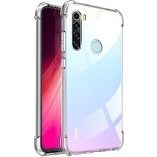 Fibaks Xiaomi Redmi Note 8 Kılıf AntiShock Köşe Korumalı Darbe Emici Crystal Berrak Şeffaf Sert Silikon