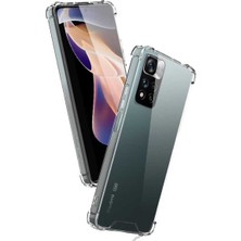 Fibaks Xiaomi Redmi Note 11 Pro Plus Kılıf AntiShock Köşe Korumalı Darbe Emici Crystal Berrak Şeffaf Sert Silikon