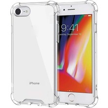 Fibaks Apple iPhone 5/5s/5se/5g Kılıf AntiShock Köşe Korumalı Darbe Emici Crystal Berrak Şeffaf Sert Silikon