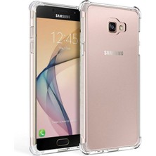 Fibaks Samsung Galaxy J7 Prime Kılıf AntiShock Köşe Korumalı Darbe Emici Crystal Berrak Şeffaf Sert Silikon