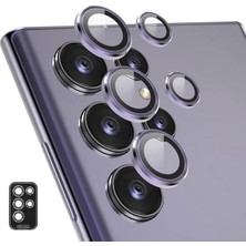 Fibaks Samsung Galaxy S24 Ultra Uyumlu Uygulama Aparatlı 5 Parça Kamera Lens Koruyucu Cam