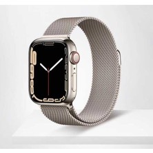 Fibaks Apple Watch Se Nike Series 1 2 3 4 5 6 7 8 9 38 40 41MM Uyumlu Metal Hasır Örgü Mıknatıslı Milano Loop Kordon