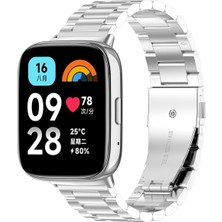 Xiaomi Redmi Watch 3 Uyumlu Metal Kordon Paslanmaz Çelik Baklalı Çelik Kordon