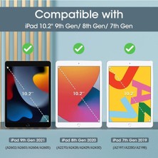 Fibaks Apple iPad 7. 8. ve 9. Nesil 10.2" inç Kılıf + Ekran Koruyucu + Kalem 360 Derece Tam Koruma Ön ve Arka Smart Akıllı Uyku Modlu Kapak Tablet Kılıfı