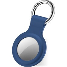 Fibaks Apple Airtag Uyumlu Kılıf Anahtarlık Tam Koruma Klasik Yumuşak Silikon
