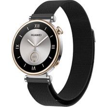Fibaks Huawei Gt4 41MM Uyumlu Metal Hasır Örgü Mıknatıslı Milano Loop Kordon
