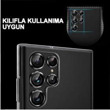 Fibaks Samsung Galaxy S22 Ultra Kamera Lens Koruyucu Kırılmaz Cam Kaliteyi Bozmaz Temperli Berrak Koruma