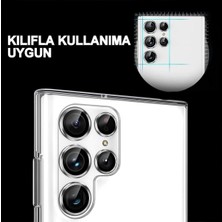 Fibaks Samsung Galaxy S22 Ultra Kamera Lens Koruyucu Kırılmaz Cam Kaliteyi Bozmaz Temperli Berrak Koruma