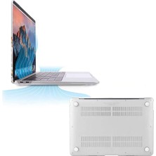 Fibaks Apple Macbook Air 13 Air M1 M2 Çip 2020 2022 Kılıf A1932 A2174 A2337 Şeffaf Transparan Koruyucu Kapak