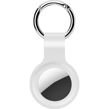 Fibaks Apple Airtag Uyumlu Kılıf Anahtarlık Tam Koruma Klasik Yumuşak Silikon