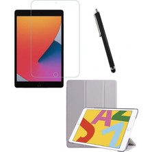 Fibaks Apple iPad 7. 8. ve 9. Nesil 10.2" inç Kılıf + Ekran Koruyucu + Kalem 360 Derece Tam Koruma Ön ve Arka Smart Akıllı Uyku Modlu Kapak Tablet Kılıfı