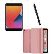 Fibaks Apple iPad 7. 8. ve 9. Nesil 10.2" inç Kılıf + Ekran Koruyucu + Kalem 360 Derece Tam Koruma Ön ve Arka Smart Akıllı Uyku Modlu Kapak Tablet Kılıfı