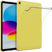 Fibaks Apple iPad 10. Nesil 10.9 2022 Kılıf Ultra Ince Esnek Renksiz Şeffaf Silikon Tablet Kapak Kilifi